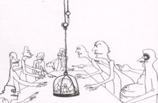The Beatles in a cage 